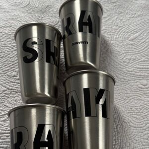 Silver Stainless Steel Cups Set